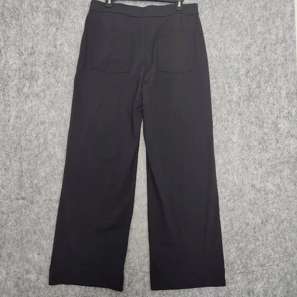 Halara High Waisted Button Pockets Wide Leg Casual Pants Women's XL Black Gym - Picture 3 of 11